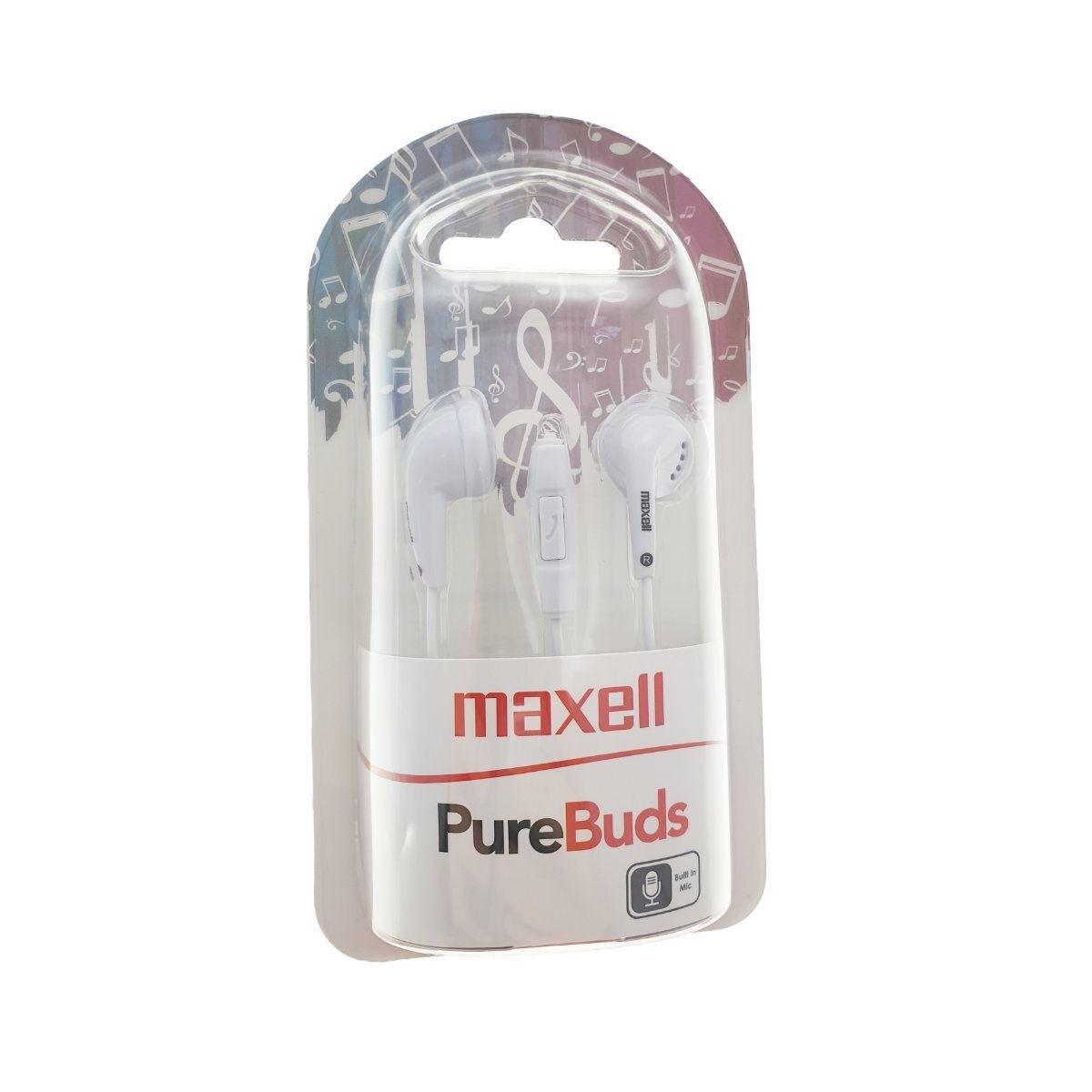 Casti audio in-ear Maxell Pure Buds cu microfon, albe