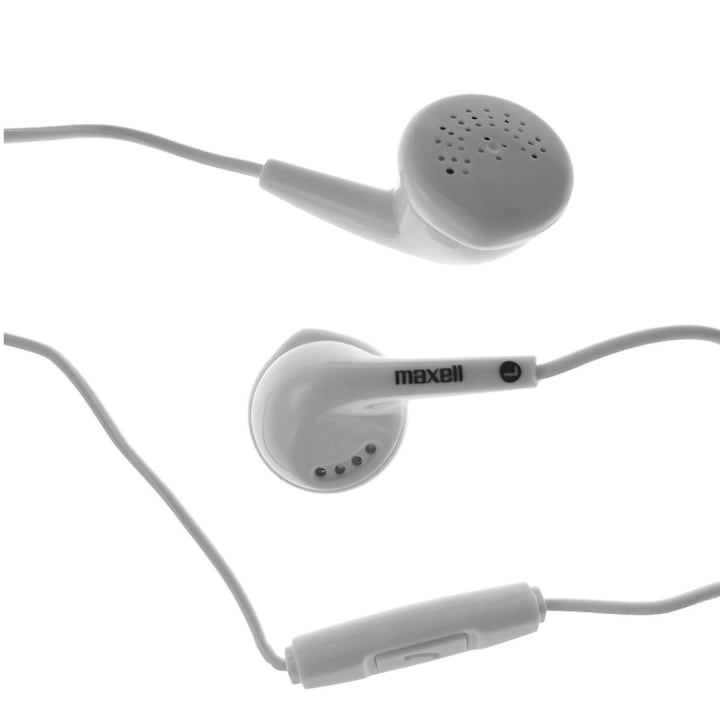 Casti audio in-ear Maxell Pure Buds cu microfon, albe