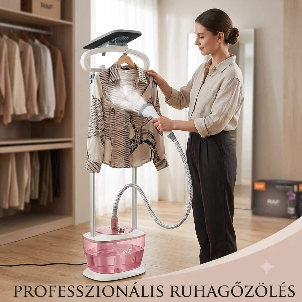 Aparat de călcat vertical cu aburi și stație de călcat profesională cu aburi 1.6L 2000W RAF R.3042