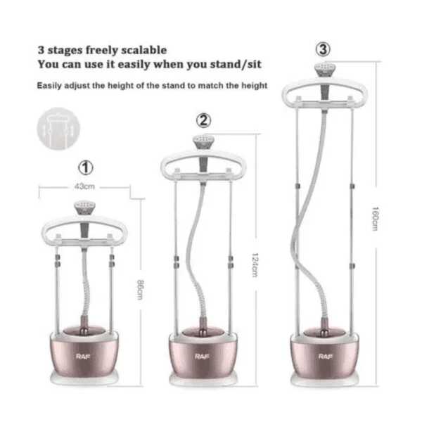 Aparat de călcat vertical cu aburi și stație de călcat profesională cu aburi 1.6L 2000W RAF R.3042