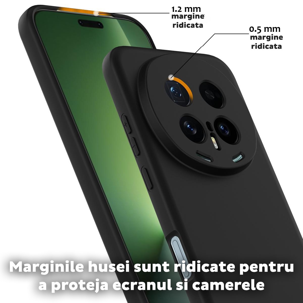 Husa pentru Honor Magic 8 Pro Daden® Silicon SoftFlex, Ultra Slim, Protectie sporita, Interior de microfibra, Mov deschis