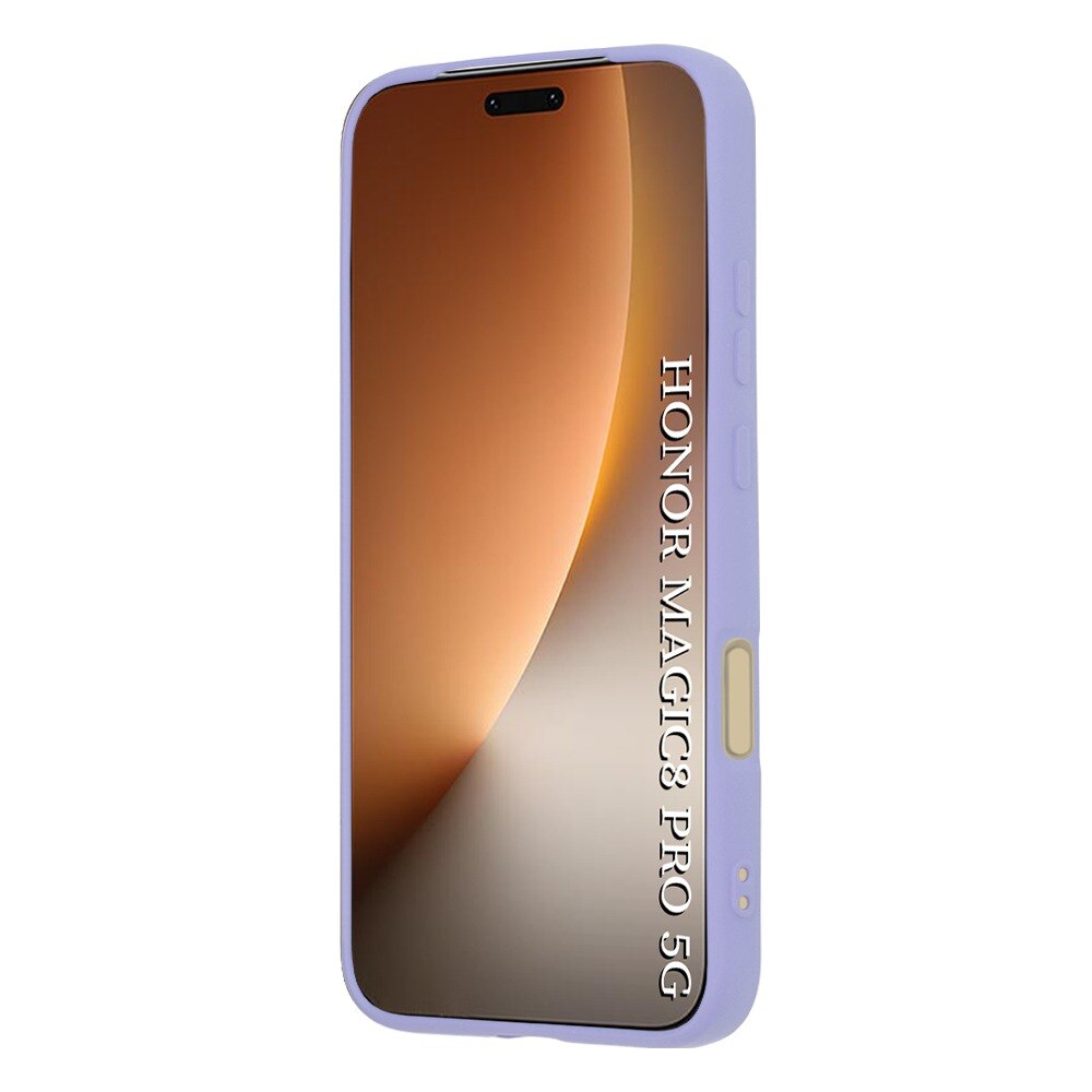 Husa pentru Honor Magic 8 Pro Daden® Silicon SoftFlex, Ultra Slim, Protectie sporita, Interior de microfibra, Mov deschis