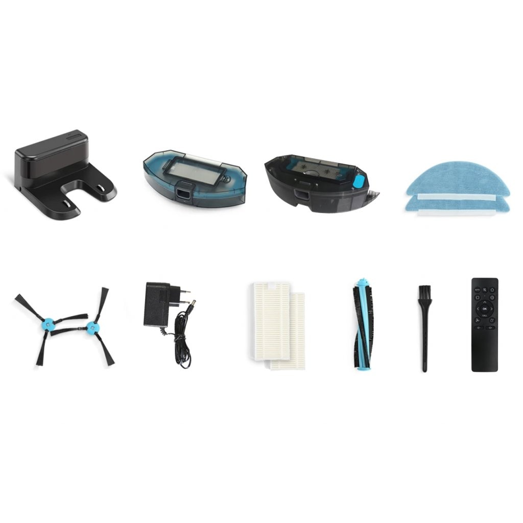 SALENTE L6, robot aspirator laser 360° cu functie de stergere 2-1, WiFi, cu control APP, Alexa, Google Home, 3300Pa, 65dB, algoritm LDS + SLAM, ideal pentru par de animale, covoare, podele dure