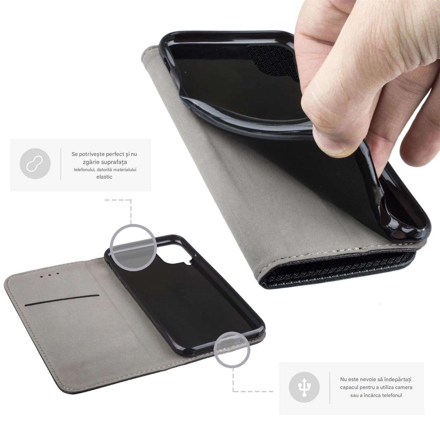 Husa Tip Carte pentru Xiaomi Redmi Note 15 5G Negru