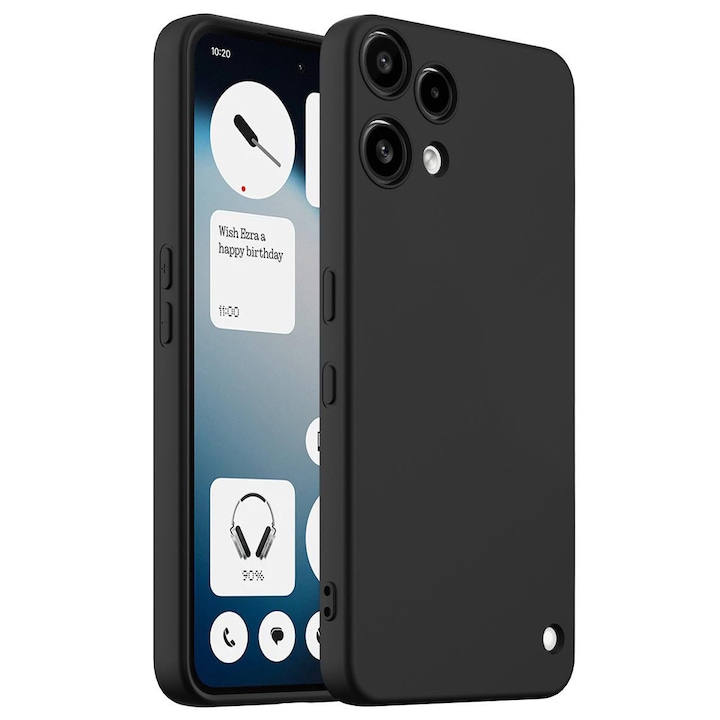 Husa pentru Nothing Phone (3a) Lite Daden® Silicon SoftFlex, Ultra Slim, Protectie sporita, Interior de microfibra, Negru
