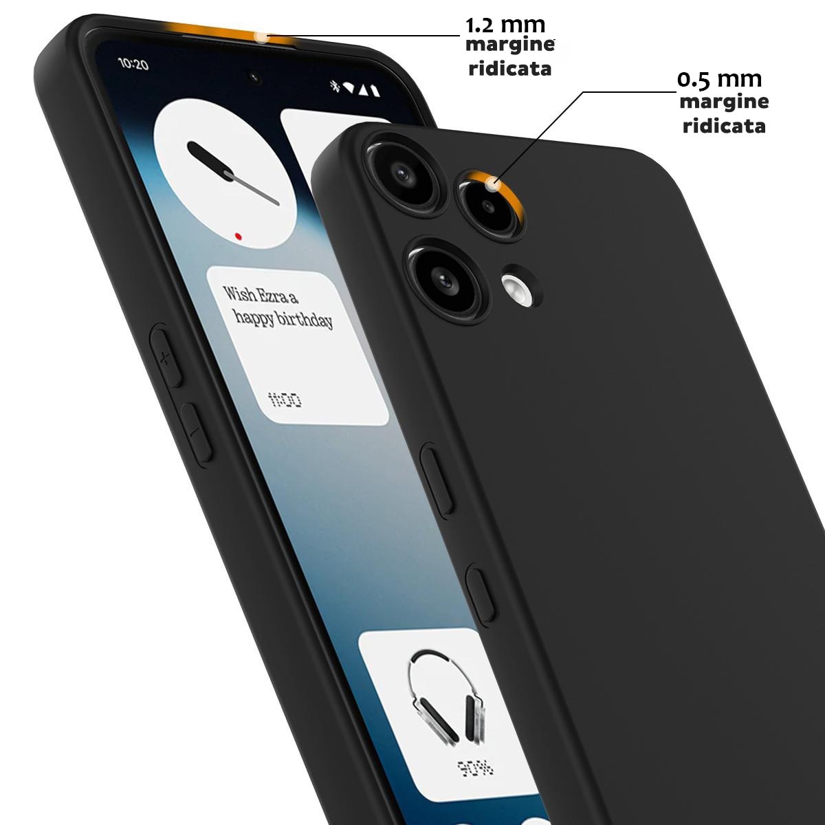 Husa pentru Nothing Phone (3a) Lite Daden® Silicon SoftFlex, Ultra Slim, Protectie sporita, Interior de microfibra, Negru