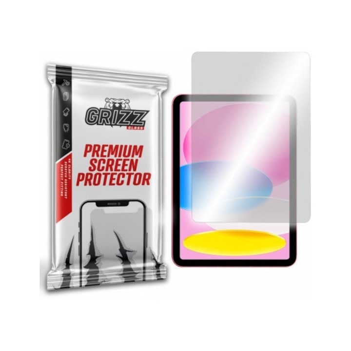 Folie protectie pentru Apple iPad Pro 11 inch GrizzGlass HybridGlass, Sticla, Transparent