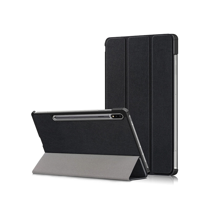 Husa pentru Samsung Galaxy Tab S7 Plus / S8 Plus - Techsuit FoldPro - Negru