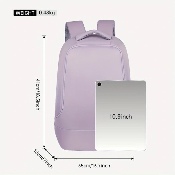 Rucsac laptop/ghiozdan din poliester, anti-furt, capacitate mare, compartimente multiple, cu fermoar si bretele reglabile, pentru laptop 16.1 inch (40.6 cm), Negru