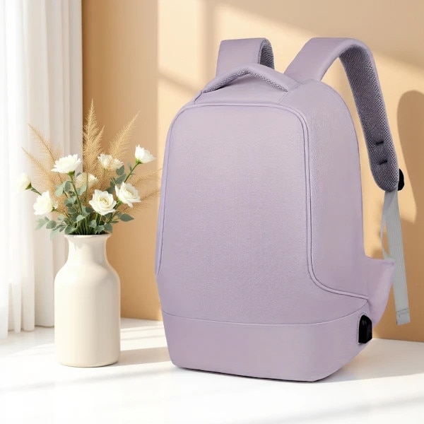 Rucsac laptop/ghiozdan din poliester, anti-furt, capacitate mare, compartimente multiple, cu fermoar si bretele reglabile, pentru laptop 16.1 inch (40.6 cm), Negru