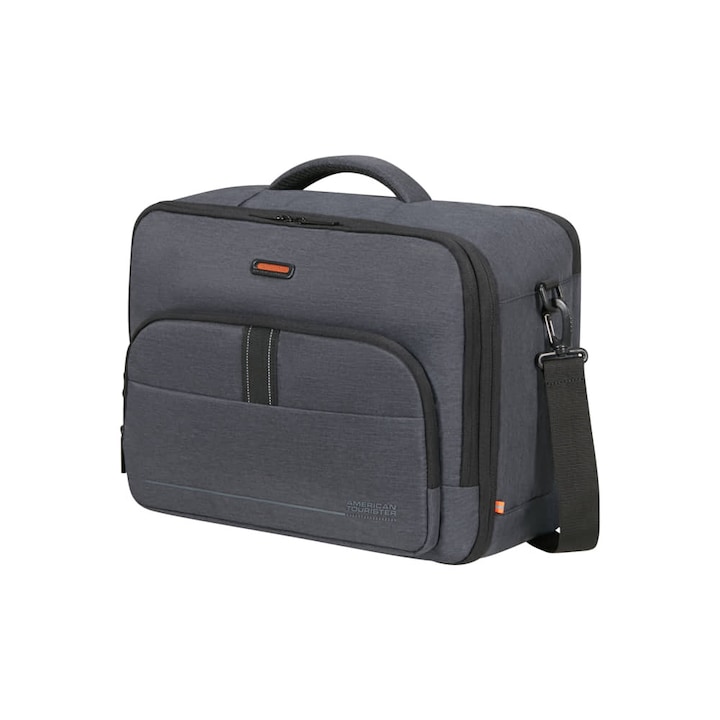 American Tourister At Work Nxt Geantă de bord 3 în 1, pentru laptop de 15.6", material reciclat, gri - 160122-8412