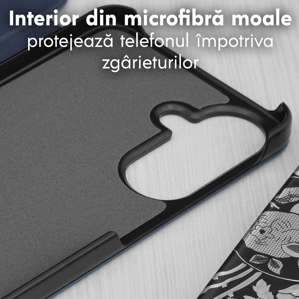 Husa pentru Samsung Galaxy A27 5G Tip Carte, S-View, Functie de Stand, Calitate Premium, Antisoc, Albastru inchis