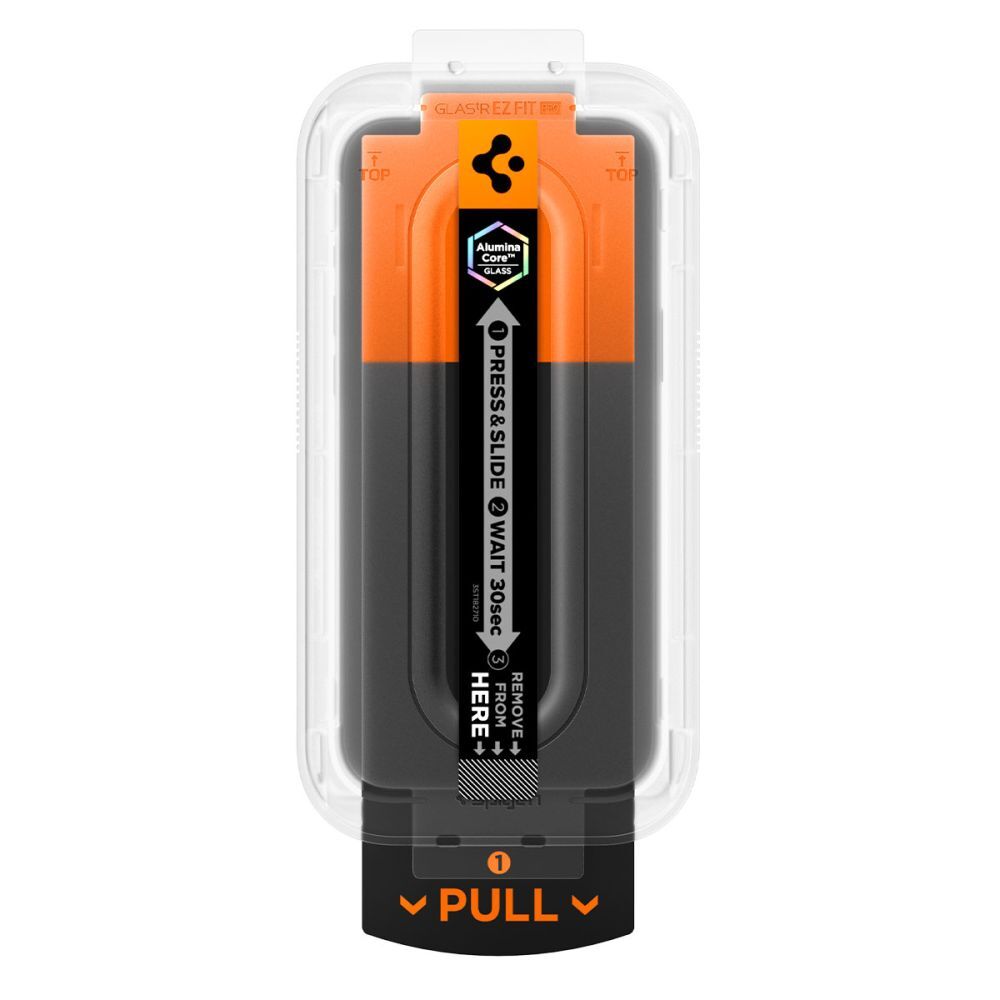 Folie de sticlă compatibilă cu iPhone 17 - Spigen Glas.TR "EZ FIT" - folie de sticlă pentru protecția ecranului + ajutor pentru aplicare