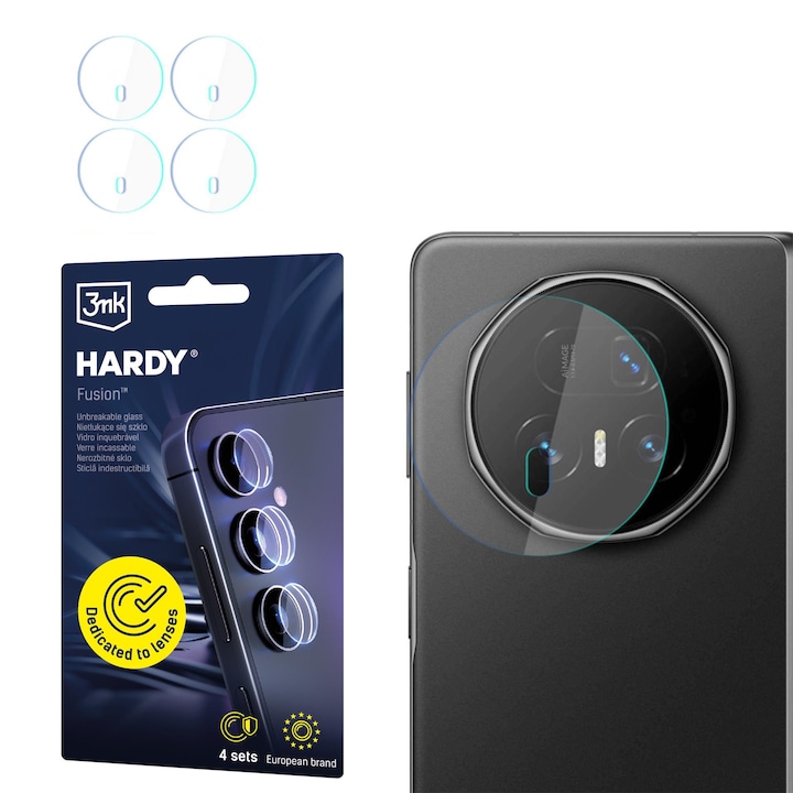 Protecție lentile 3mk Hardy Fusion, set de 4, antișoc, transparent, pentru Honor Magic V5