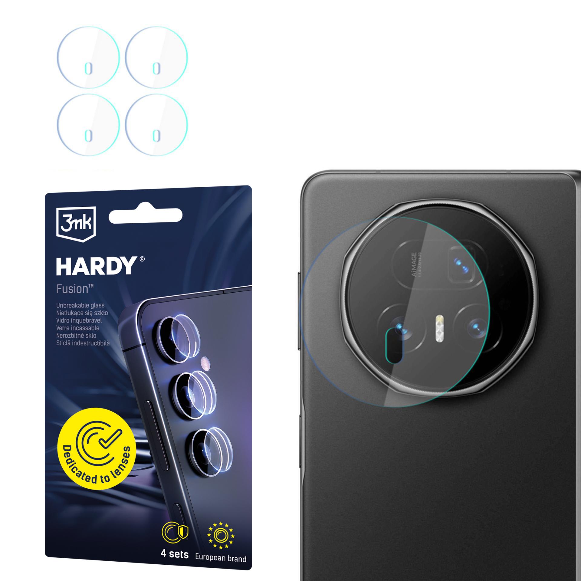 Protecție lentile 3mk Hardy Fusion, set de 4, antișoc, transparent, pentru Honor Magic V5
