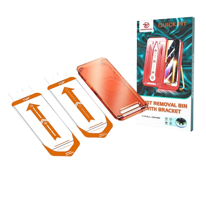 Set 2 folii protectie, instalare rapida, HD pentru iPhone 13 PRO