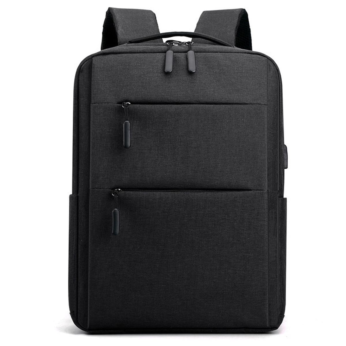 Rucsac pentru laptop, rucsac de afaceri pentru laptopuri, rucsac scolar cu port de incarcare USB pentru serviciu, drumetii, calatorii, camping, pentru barbati (negru)