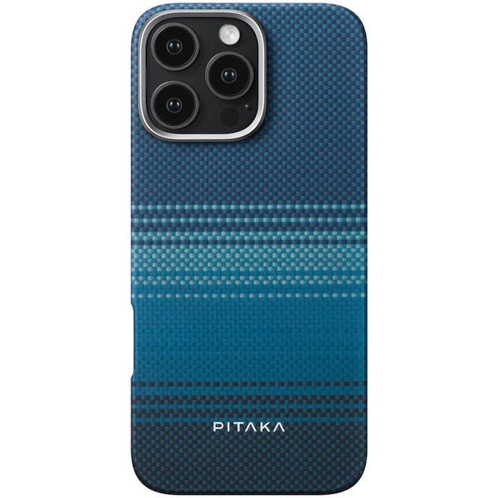 Husa de protectie Pitaka Tactile Woven Aramida Magsafe pentru iPhone 16 Pro Moonrise