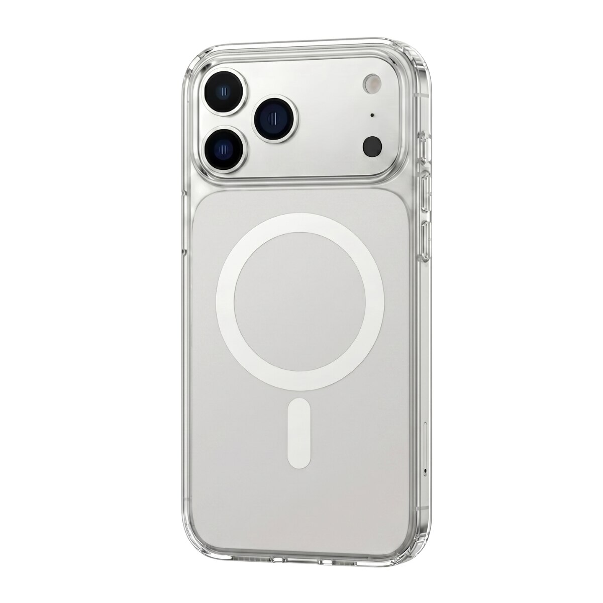 Husa pentru iPhone 17 PRO Alb, HEYBINGO®, design slim, MagSafe, Anti-Soc, Anti Zgarieturi, Clear Fusion Mag Cover
