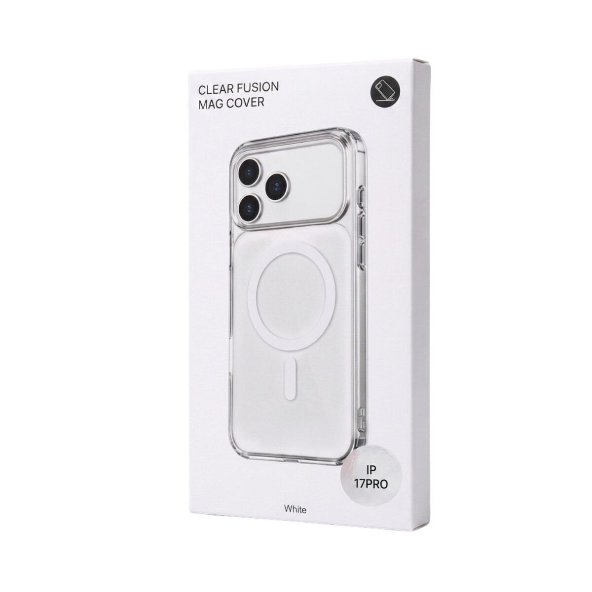 Husa pentru iPhone 17 PRO Alb, HEYBINGO®, design slim, MagSafe, Anti-Soc, Anti Zgarieturi, Clear Fusion Mag Cover