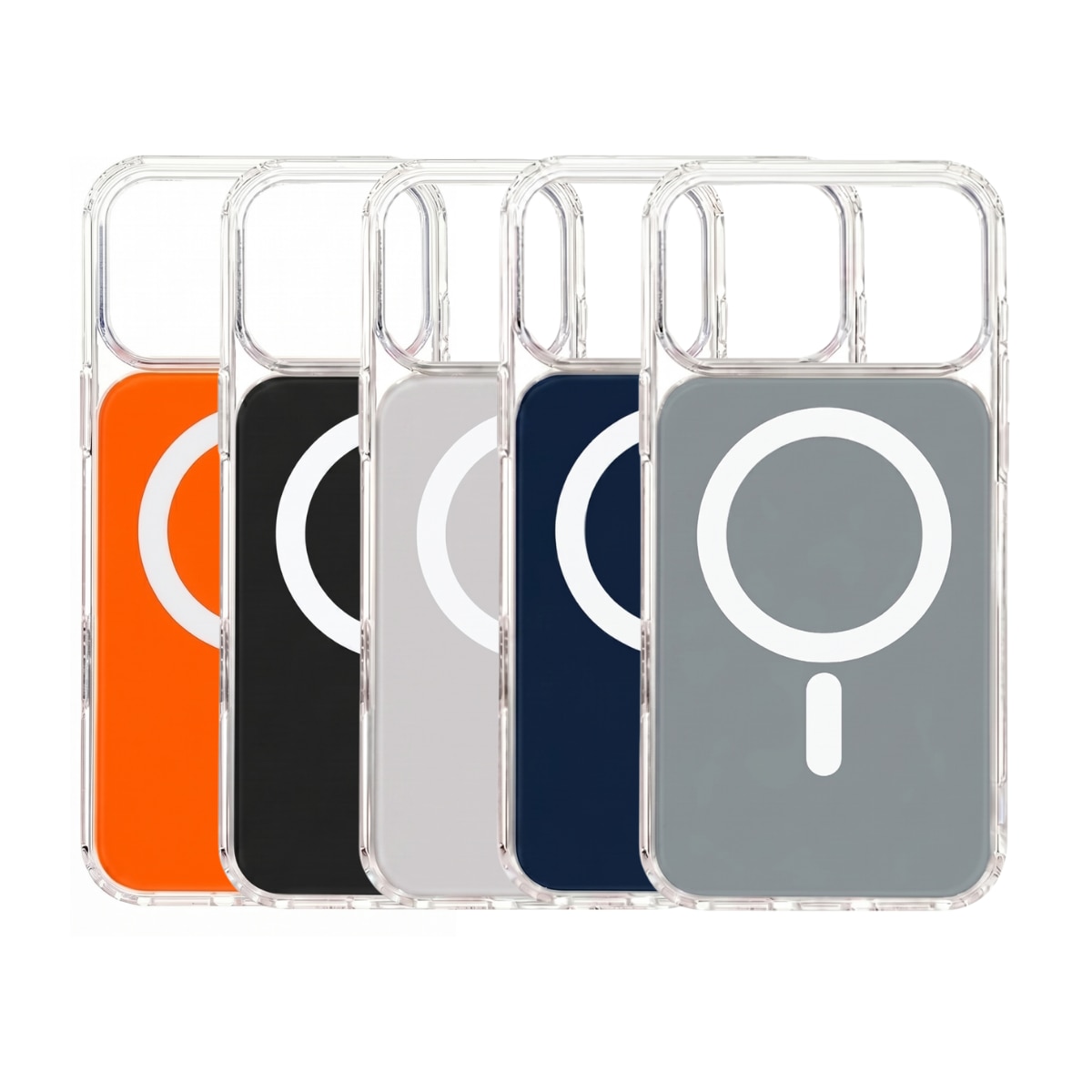 Husa pentru iPhone 17 PRO Alb, HEYBINGO®, design slim, MagSafe, Anti-Soc, Anti Zgarieturi, Clear Fusion Mag Cover