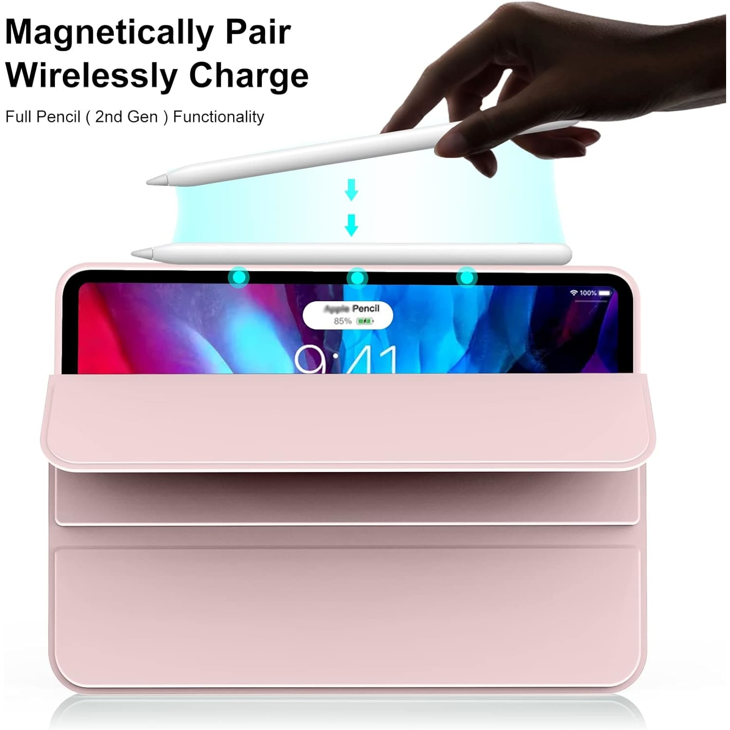 Husa Ultra Slim pentru tableta Apple iPad Air 13 (2024), TPU Smart Cover - Roz