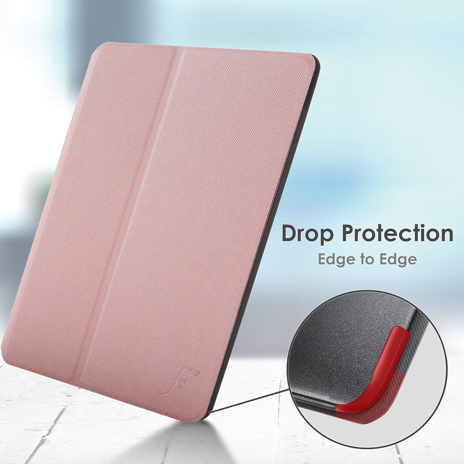 Husa tableta, roz, pliabila, 24.76x17.85x0.61cm, pentru iPad Air 4/5 generatie
