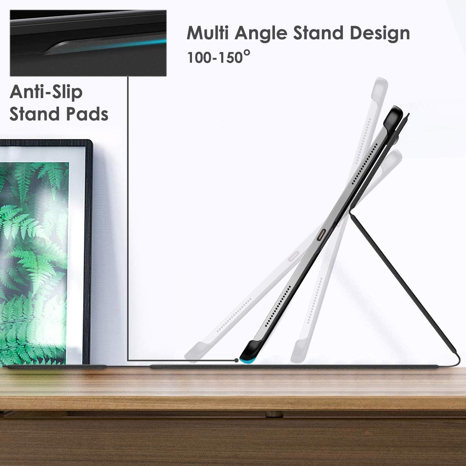 Husa tableta, roz, pliabila, 24.76x17.85x0.61cm, pentru iPad Air 4/5 generatie