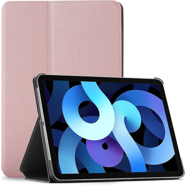 Husa tableta, roz, pliabila, 24.76x17.85x0.61cm, pentru iPad Air 4/5 generatie