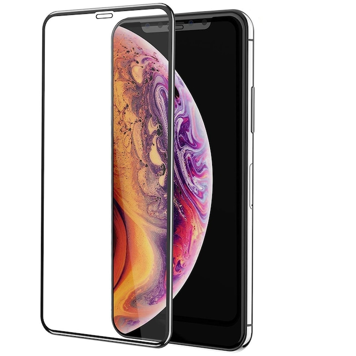 Folie din sticla securizata 9H pentru iPhone 11, lipici pe toata suprafata, Premium Glass