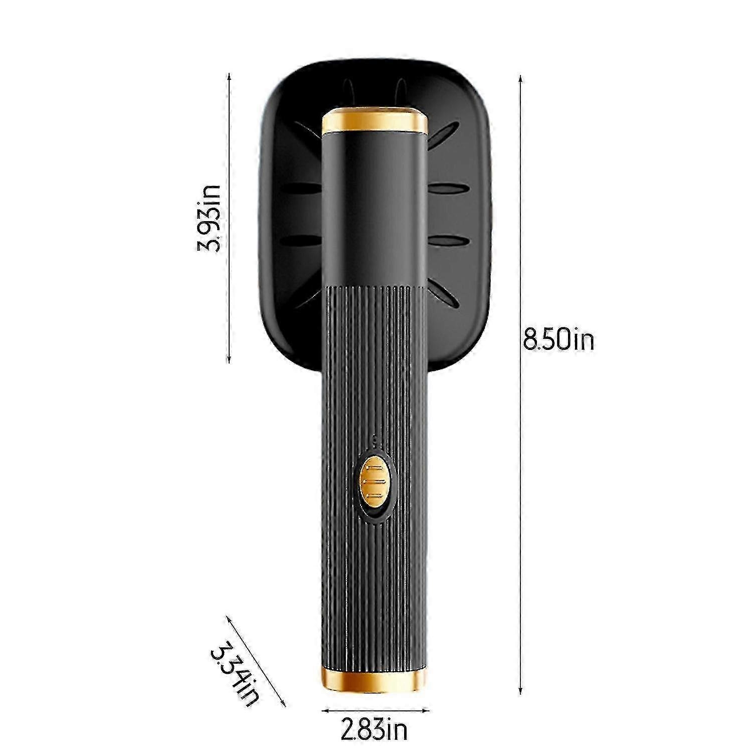 Fier de calcat portabil mini, 180° rotativ, alb-negru, 21.6x8.5cm, 20ml, USB