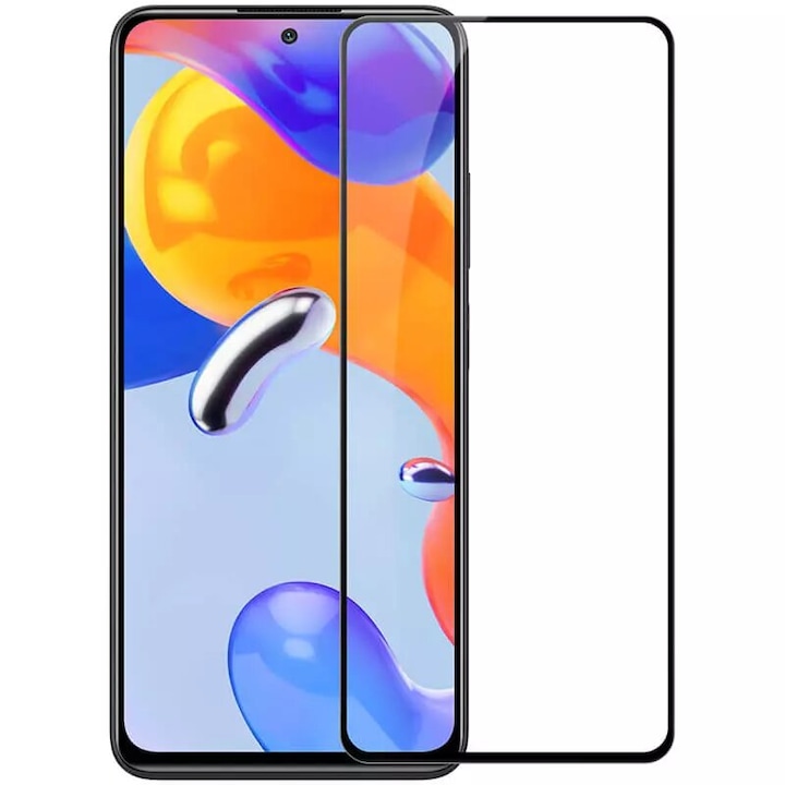 Folie de sticla pentru Xiaomi Redmi Note 11 Pro 5G, Rezistent la socuri, Acoperire completa, Negru