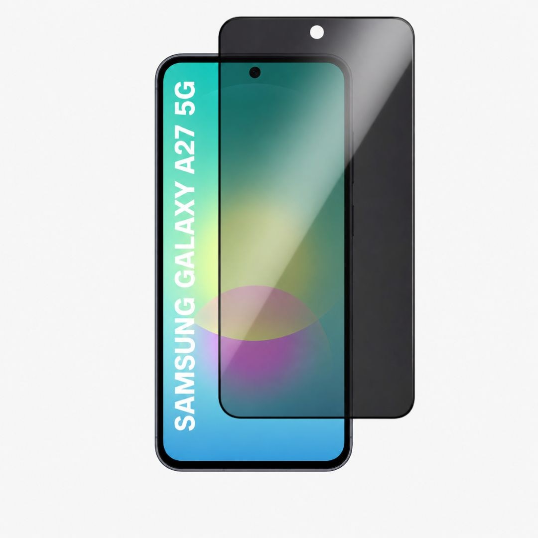 Folie sticla securizata privacy pentru Samsung Galaxy A27 5G cu Kit Montare Inclus pentru Aplicare Rapida si Usoara