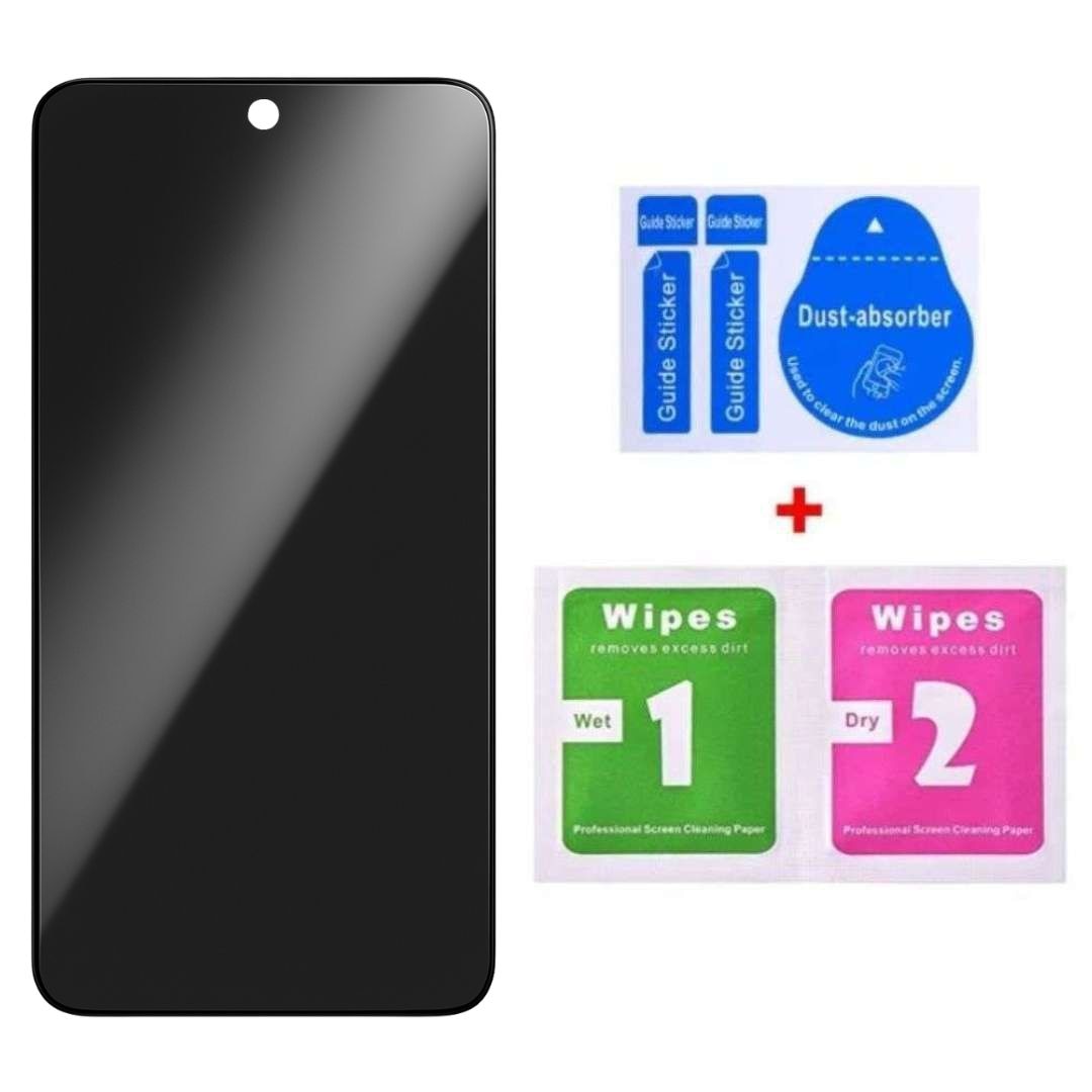 Folie sticla securizata privacy pentru Samsung Galaxy A27 5G cu Kit Montare Inclus pentru Aplicare Rapida si Usoara