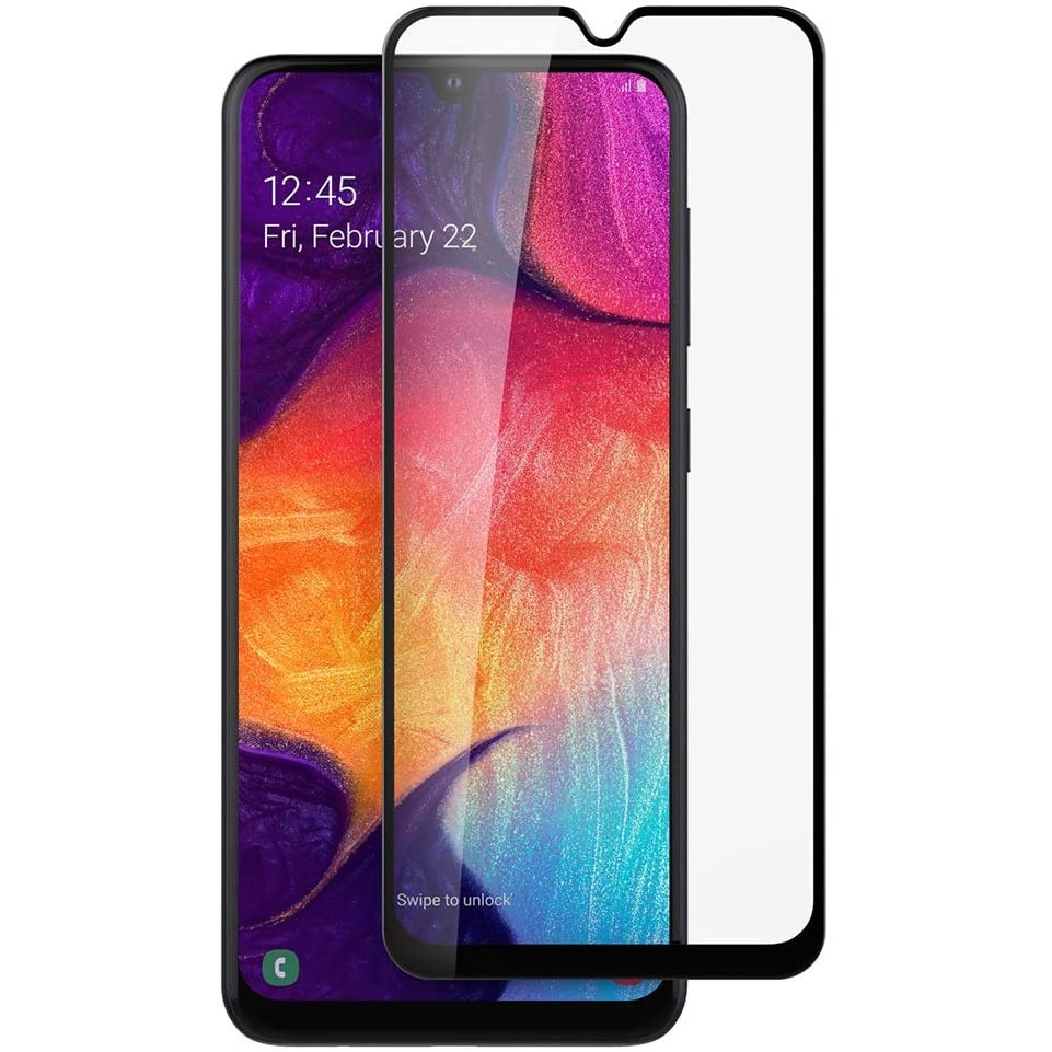 Folie protectie din sticla compatibila cu Samsung Galaxy A13 4G, cu lipici pe tot ecranul (Full Glue), acopera tot ecranul (Case Friendly), PlanetPhone
