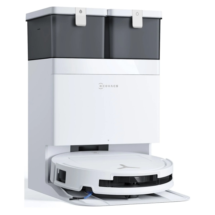 Aspirator robot Ecovacs DEEBOT T50 OMNI G3, 25000Pa, 75 W, Recipient praf 0.26 L, TruEdge 2.0, OZMO Turbo, Atuonomie 198 minute, Rezervor 70 ml, Evitare obstacole cu AI Alb