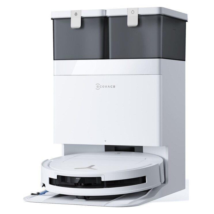 Aspirator robot Ecovacs DEEBOT T50 OMNI G3, 25000Pa, 75 W, Recipient praf 0.26 L, TruEdge 2.0, OZMO Turbo, Atuonomie 198 minute, Rezervor 70 ml, Evitare obstacole cu AI Alb