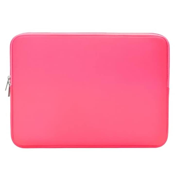 Husa Laptop 13.3 Inch, Compatibila Cu Laptopuri MacBook, Dell, HP, Lenovo, ASUS, Cu Fermoar, Din Neopren, Culoare Roz