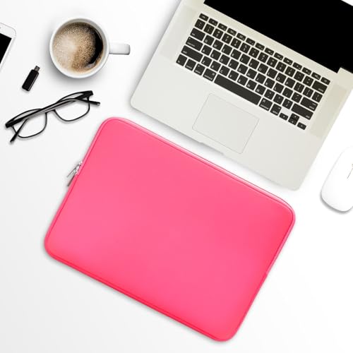 Husa Laptop 13.3 Inch, Compatibila Cu Laptopuri MacBook, Dell, HP, Lenovo, ASUS, Cu Fermoar, Din Neopren, Culoare Roz