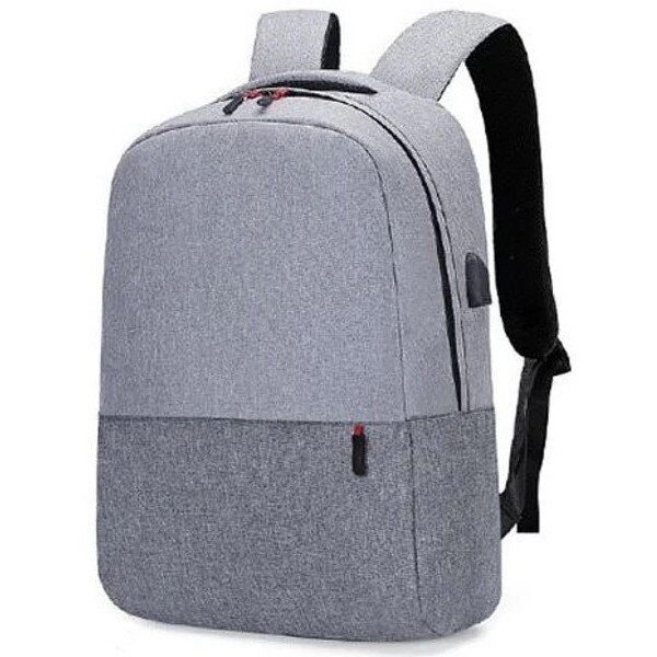 Rucsac sport, port USB, compartiment pentru laptop, 43 x 30 x 14 cm, material textil, negru