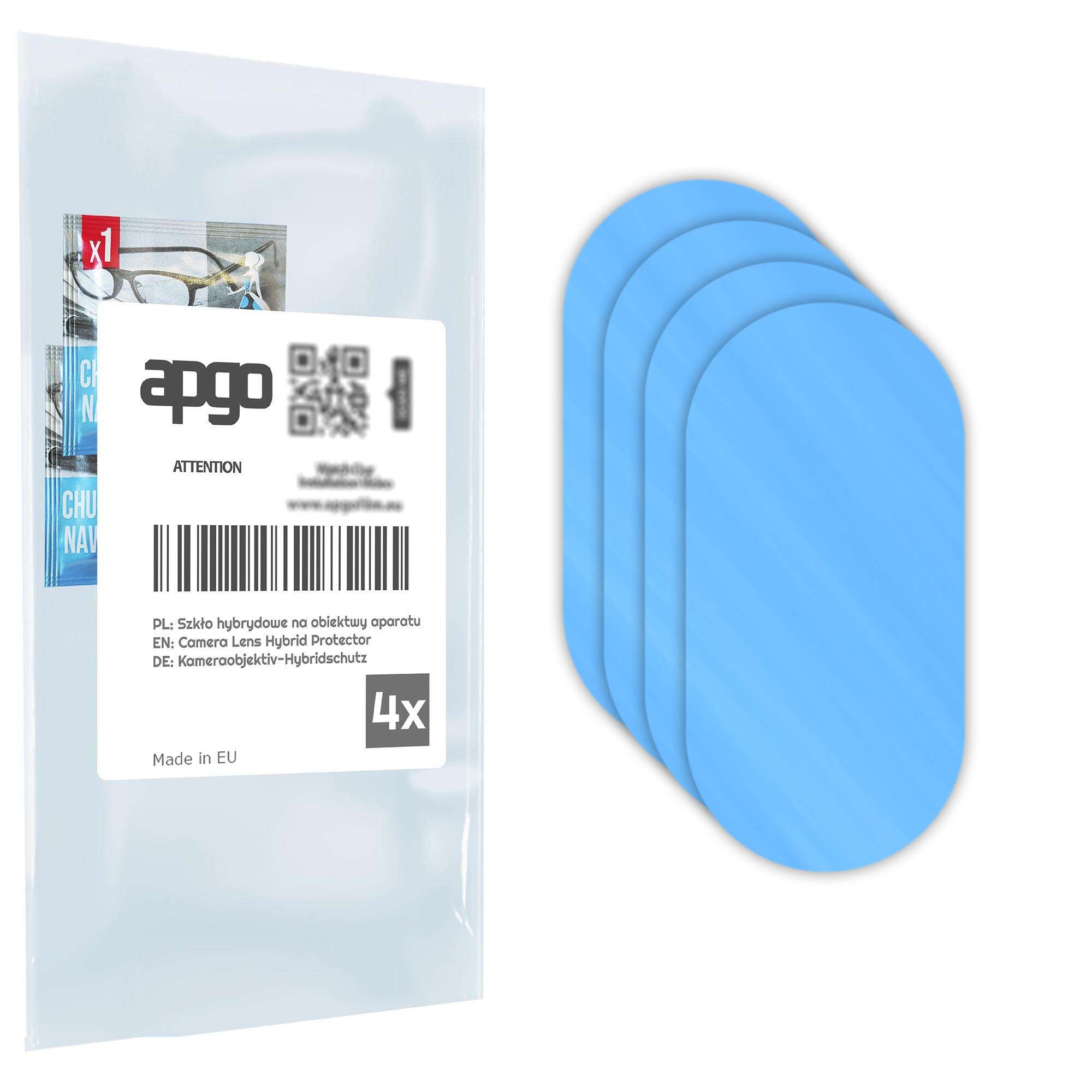 Set de 4 sticle de protectie pentru Xiaomi Redmi A5 – apgo, camera sticla pentru obiectivul camerei telefonului, full glue, 9H, anti-zgarieturi