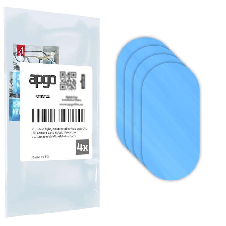 Set de 4 sticle de protectie pentru Xiaomi Redmi A5 – apgo, camera sticla pentru obiectivul camerei telefonului, full glue, 9H, anti-zgarieturi