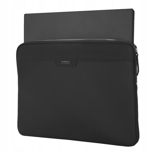 Etui pentru laptop Targus Newport Sleeve, cu fermoar, interior captusit moale, din nylon rezistent la apa, negru, 11-12'', 330x240x27 mm, 1 buc