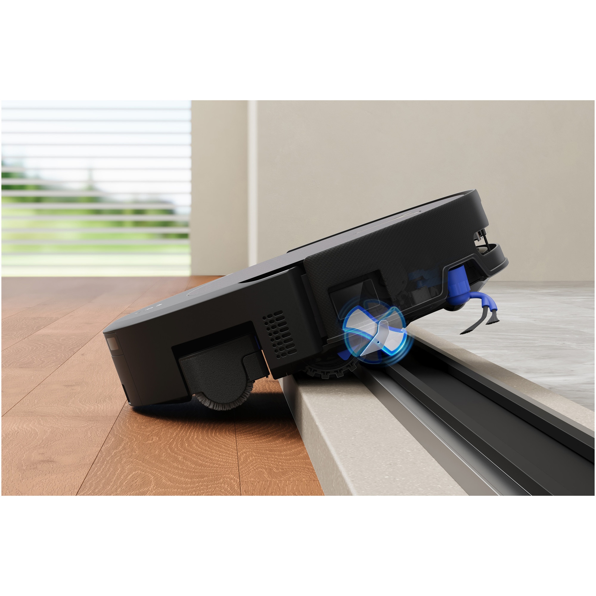 Aspirator robot DEEBOT T90 Pro Omni Ecovacs, putere de aspirare 30000Pa + BLAST, TruEdge 3.0, OZMO ROLLER 3.0, Airflow, TruePass Adaptive 4WD Climbing System, rezervor apa 110ml, cos praf 250ml, incarcare aprox 2h 50min, baterie Li-Ion 4000mAh, Negru