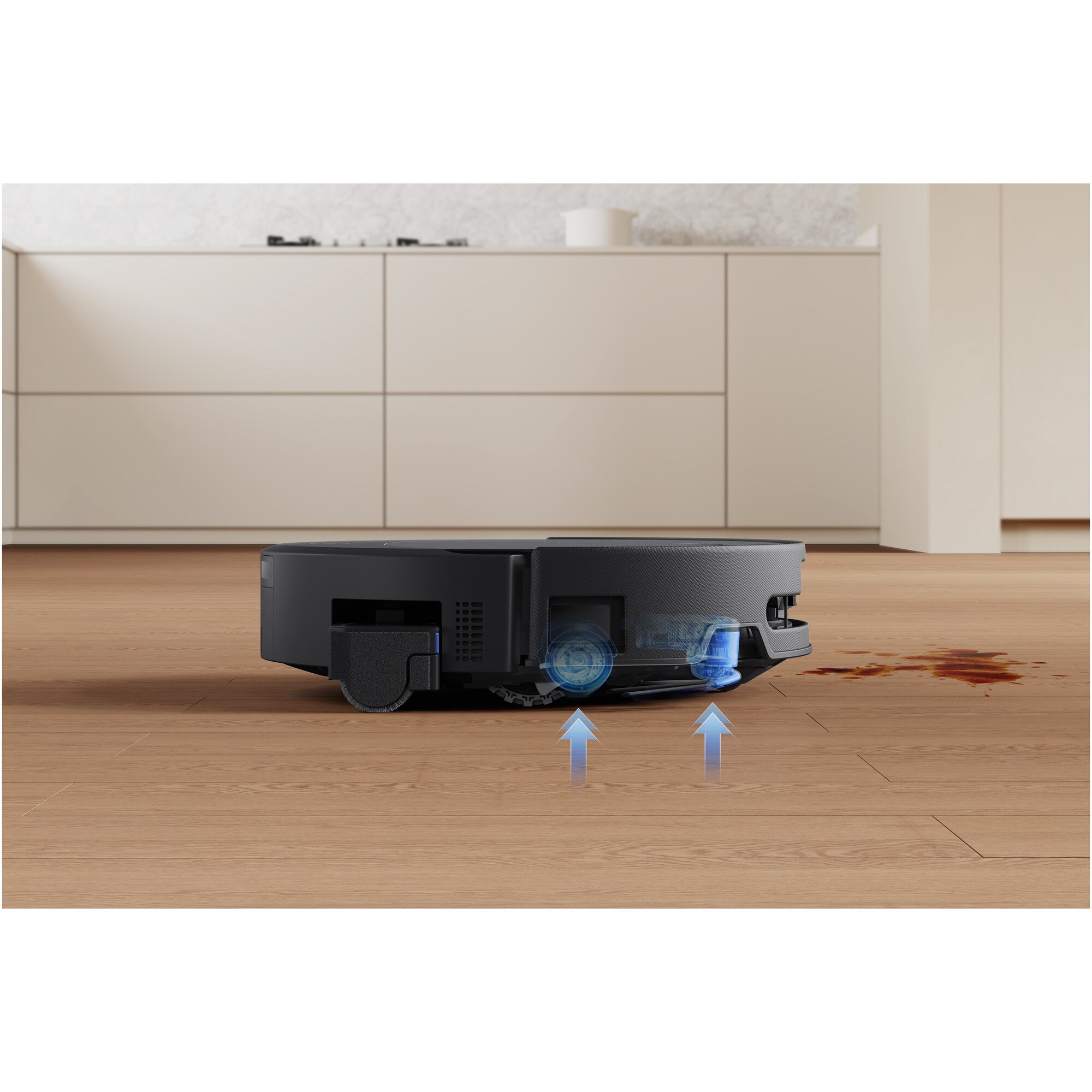 Aspirator robot DEEBOT T90 Pro Omni Ecovacs, putere de aspirare 30000Pa + BLAST, TruEdge 3.0, OZMO ROLLER 3.0, Airflow, TruePass Adaptive 4WD Climbing System, rezervor apa 110ml, cos praf 250ml, incarcare aprox 2h 50min, baterie Li-Ion 4000mAh, Negru