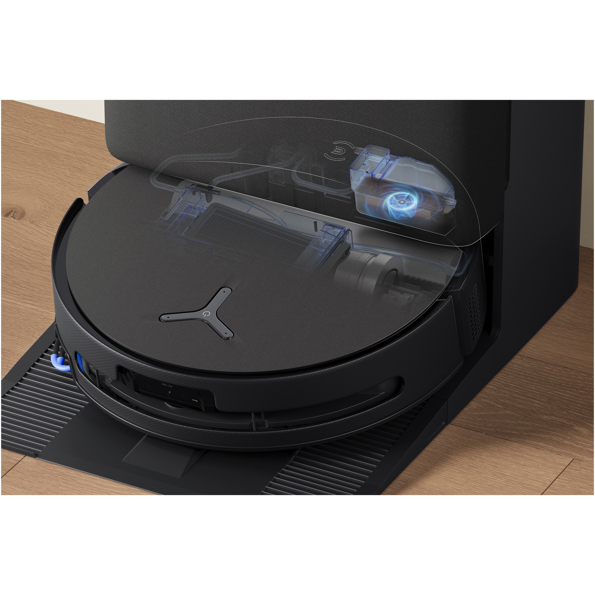 Aspirator robot DEEBOT T90 Pro Omni Ecovacs, putere de aspirare 30000Pa + BLAST, TruEdge 3.0, OZMO ROLLER 3.0, Airflow, TruePass Adaptive 4WD Climbing System, rezervor apa 110ml, cos praf 250ml, incarcare aprox 2h 50min, baterie Li-Ion 4000mAh, Negru