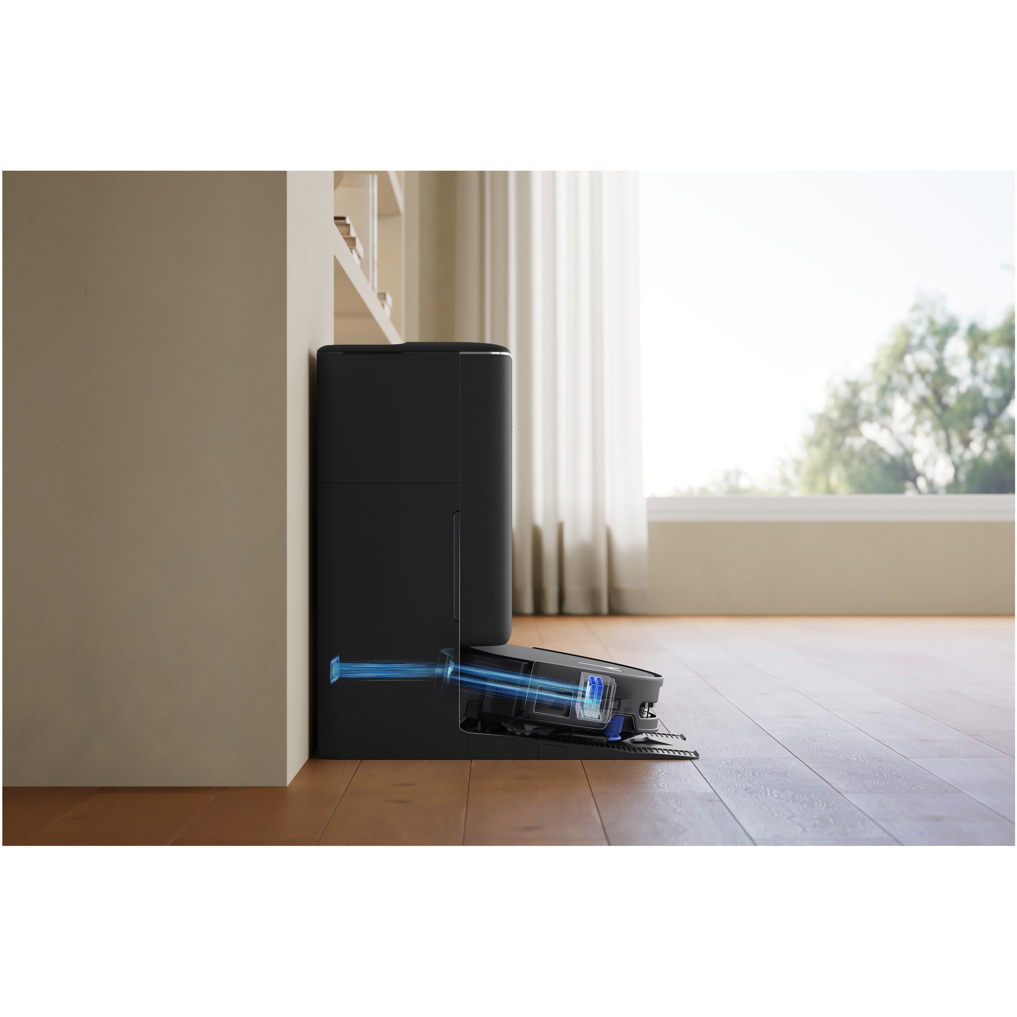 Aspirator robot DEEBOT T90 Pro Omni Ecovacs, putere de aspirare 30000Pa + BLAST, TruEdge 3.0, OZMO ROLLER 3.0, Airflow, TruePass Adaptive 4WD Climbing System, rezervor apa 110ml, cos praf 250ml, incarcare aprox 2h 50min, baterie Li-Ion 4000mAh, Negru