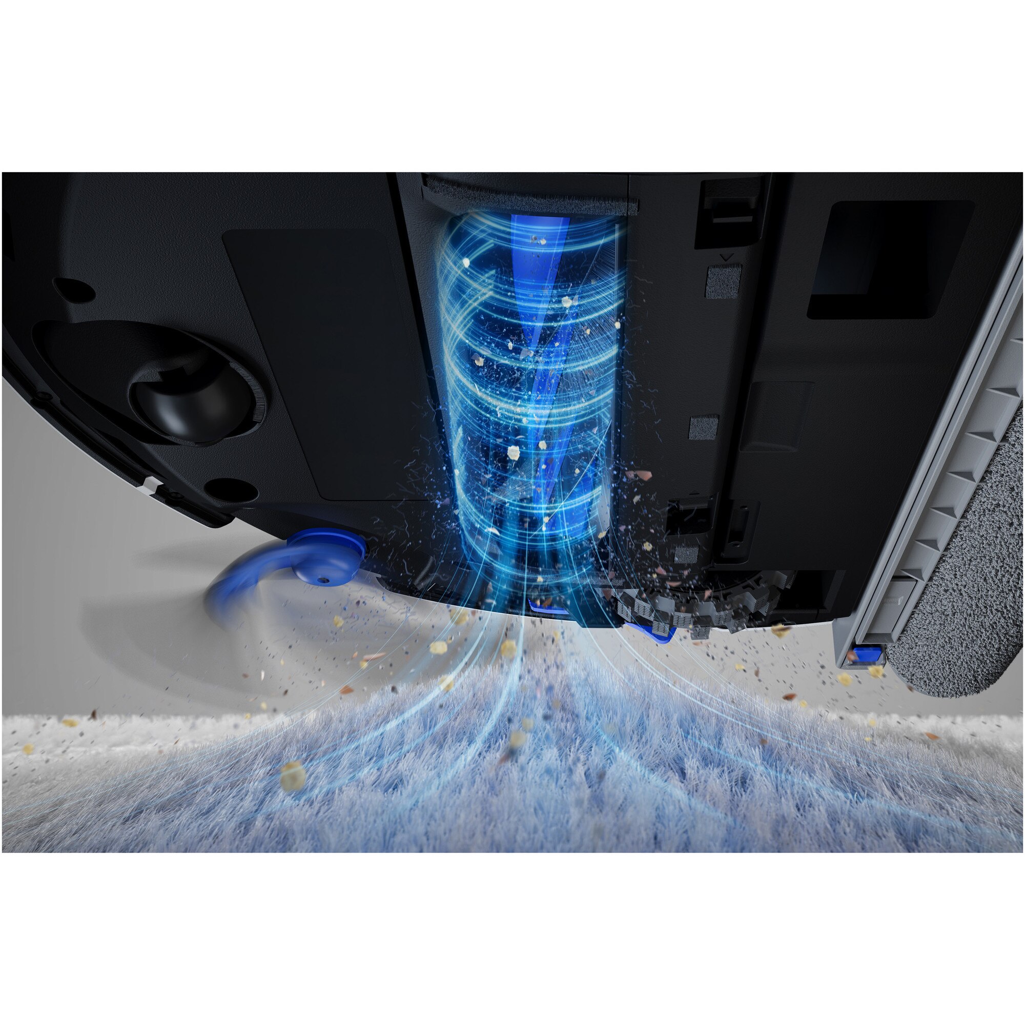 Aspirator robot DEEBOT T90 Pro Omni Ecovacs, putere de aspirare 30000Pa + BLAST, TruEdge 3.0, OZMO ROLLER 3.0, Airflow, TruePass Adaptive 4WD Climbing System, rezervor apa 110ml, cos praf 250ml, incarcare aprox 2h 50min, baterie Li-Ion 4000mAh, Negru