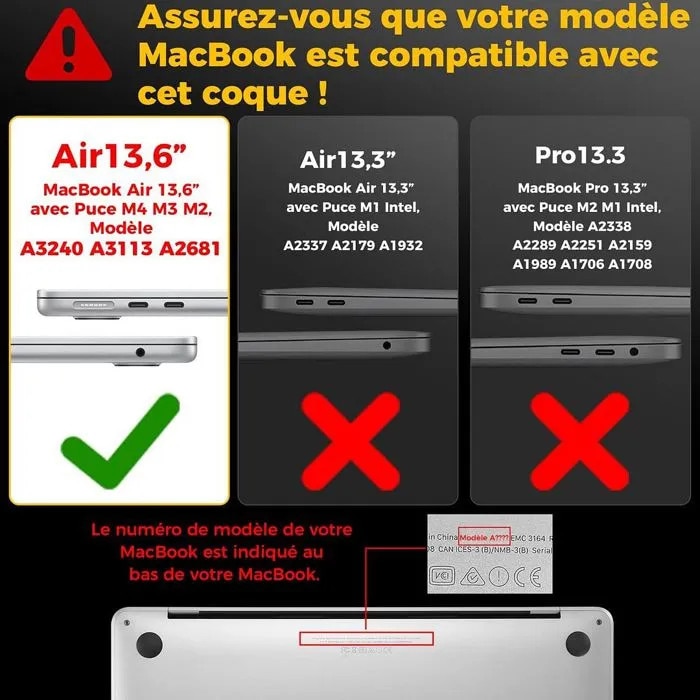 Husa rigida rosie pentru MacBook Air 13 inch, ventilata, usoara, antiderapanta