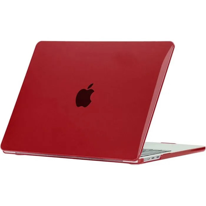 Husa rigida rosie pentru MacBook Air 13 inch, ventilata, usoara, antiderapanta